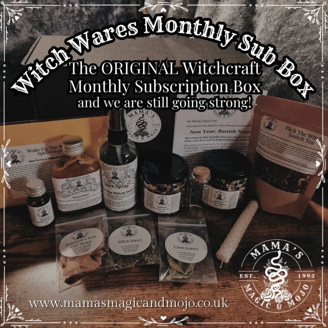 Have you subbed to our amazing monthly witchcraft sub boxes yet? Our sub boxes come in 2 sizes, standard and practitioner (large) sized. Our boxes are filled with handmade goodies all set to a theme plus you get an info sheet showing you how to use the products PLUS a mini witchy themed freebie as a thank you from us for being an awesome subber! We only have a limited amount each month so please make sure you sign up soon! SIGN UP HERE > https://www.mamasmagicandmojo.co.uk/the-witch-wares-box-monthly-witchcraft-subscription-box-uk/
😍 📦 😍
#witchesofinstagram #witch #witches #witchery #witchcraft #traditionalwitchcraft #magic #spell #witchy #witchshop #witchcraftshop #witchcraftshops #apothecary #folkmagic #britishfolkmagic #witchyshop #ancestors #voodoo #vodou #witchtok #magical #conjure #pagan #witchywoman #lancashire #traditionalwitch #ukwitchcraft #folkwitch #lancashirewitch #rootwork