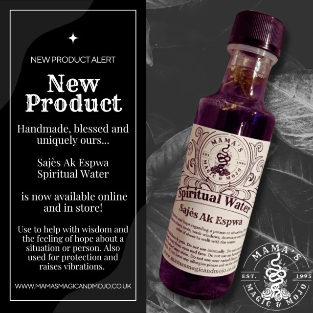 ⭐ NEW PRODUCT ALERT! ⭐ Handmade, blessed and uniquely ours... Sajès Ak Espwa Spiritual Water - is now available online and in store! Use to help with wisdom and the feeling of hope about a situation or person. Also used for protection and raises vibrations. Order yours today > https://www.mamasmagicandmojo.co.uk/shop/handmade-blessed-spiritual-waters-and-vinegars-60ml-100ml-traditional-witchcraft-folk-magic-hoodoo-roootwork-conjure-vodou-voodoo-wicca-pagan-ritual-magical-uk/handmade-sajes-ak-espwa-spiritual-water-100ml/
💀
#voodooshop #botanica #apothecary #folkmagic #hoodoo #conjure #ancestors #voodoo #vodou #spellwork #rootwork #voodoohouse #vodouhouse #creole #creolegirl #neworleansvoodoo #louisanavoodoo #folkwitch #loa #lwa #neworleansvodou #louisanavodou #fet #conjurewoman #magic #witchtok #work #travay #voodoomama #voodooqueen