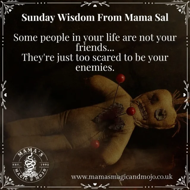 Sunday Wisdom From Mama Sal... Some people in your life are not your friends... They're just too scared to be your enemies ❤️ 📌 🧸
💀
#voodooshop #botanica #apothecary #folkmagic #hoodoo #conjure #ancestors #voodoo #vodou #spellwork #rootwork #voodoohouse #vodouhouse #creole #creolegirl #neworleansvoodoo #louisanavoodoo #folkwitch #loa #lwa #neworleansvodou #louisanavodou #fet #conjurewoman #magic #witchtok #work #travay #voodoomama #voodooqueen